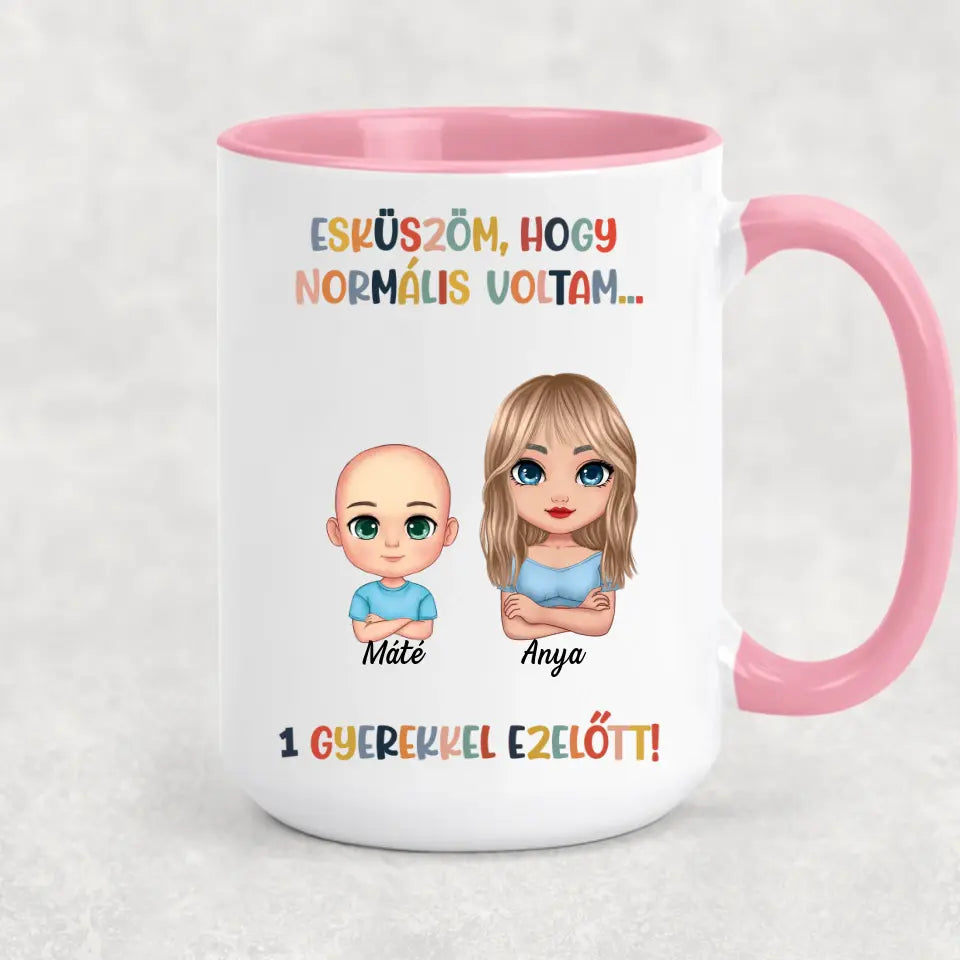 Egyedi bögre édesanyáknak, akár 6 gyermekkel - esküszöm, hogy normális voltam