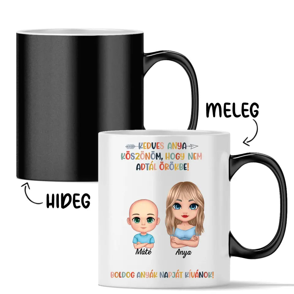 Egyedi vicces bögre Anyák napjára - köszönjük, hogy nem adtál örökbe