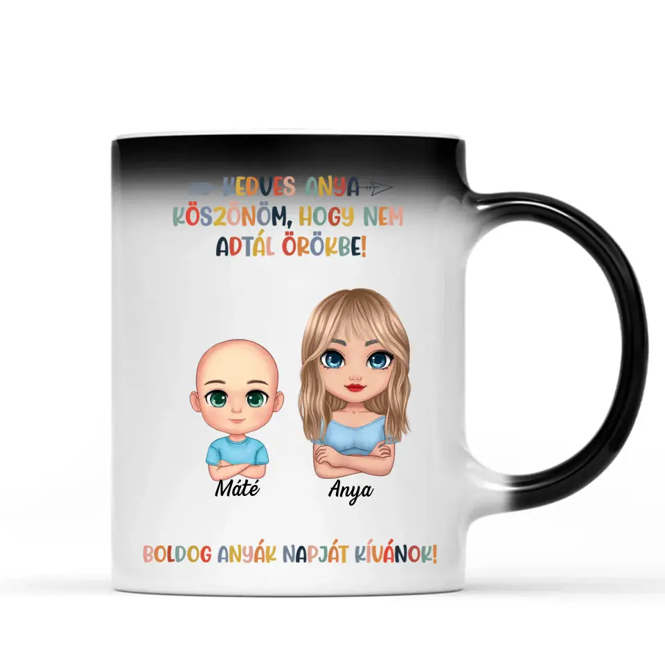 Egyedi vicces bögre Anyák napjára - köszönjük, hogy nem adtál örökbe