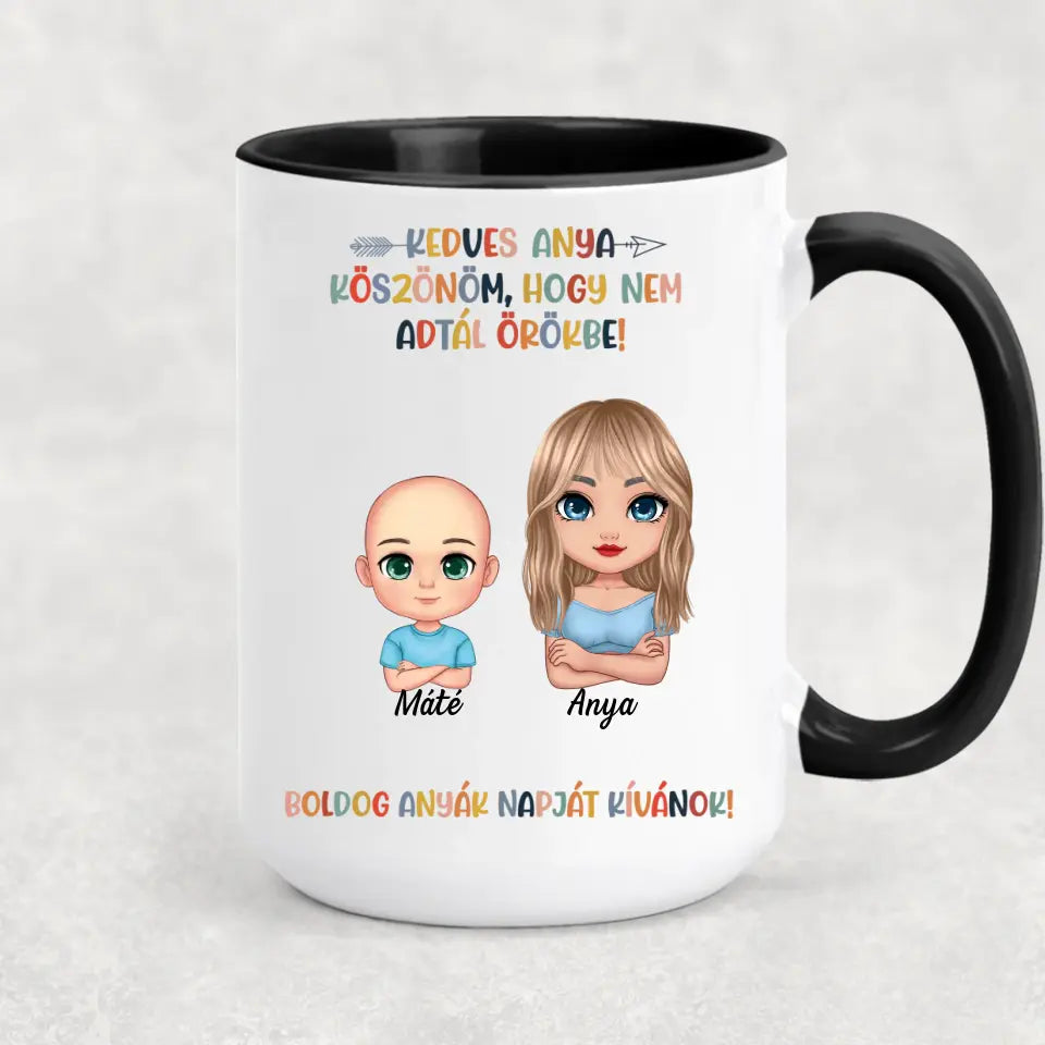 Egyedi vicces bögre Anyák napjára - köszönjük, hogy nem adtál örökbe