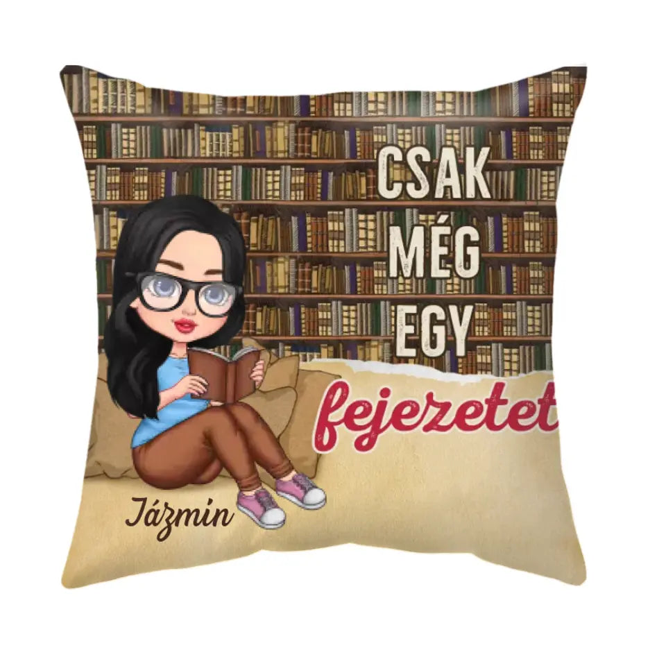 Egyedi párna könyvimádóknak - csak egy lány