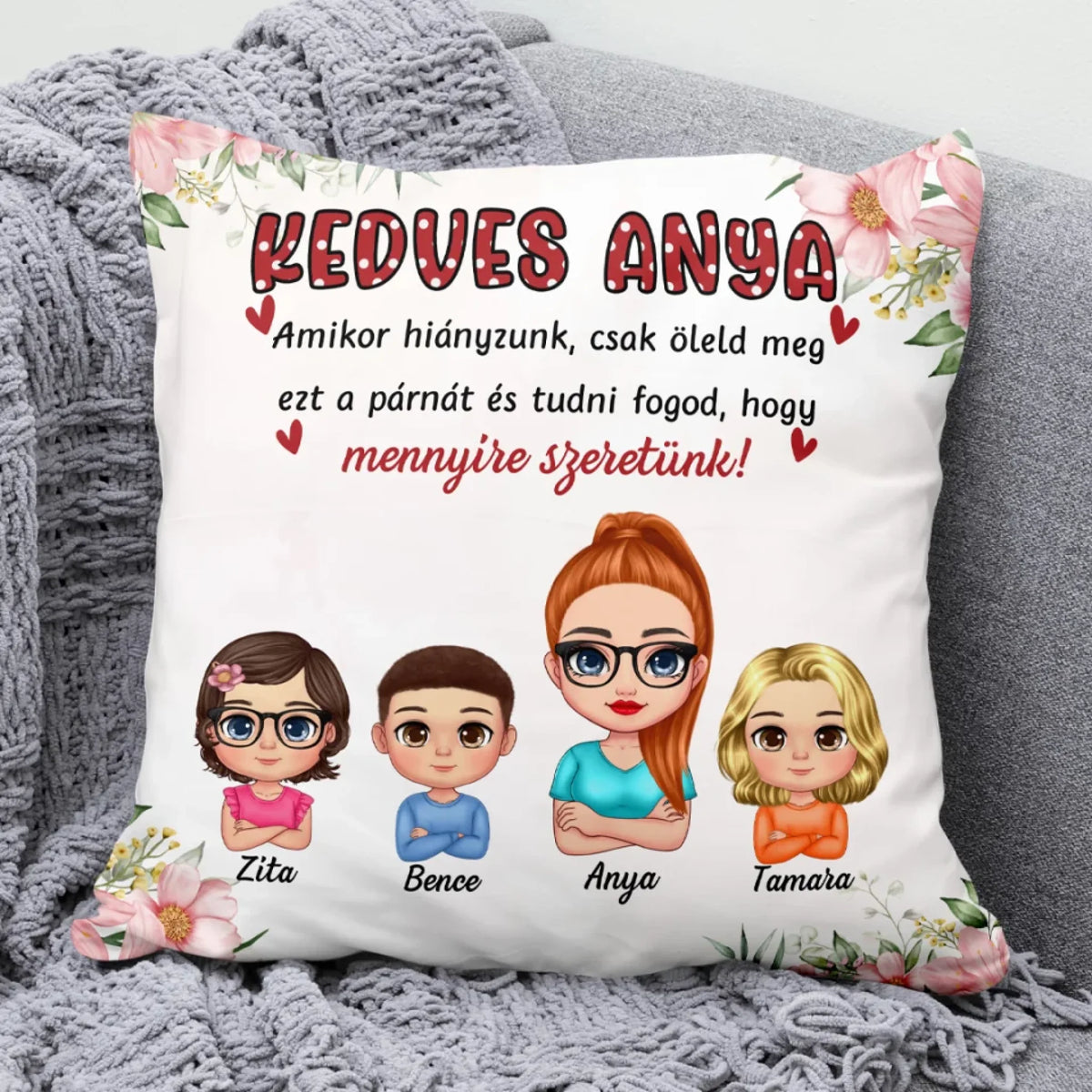Egyedi párna édesanyáknak - amikor hiányzunk2