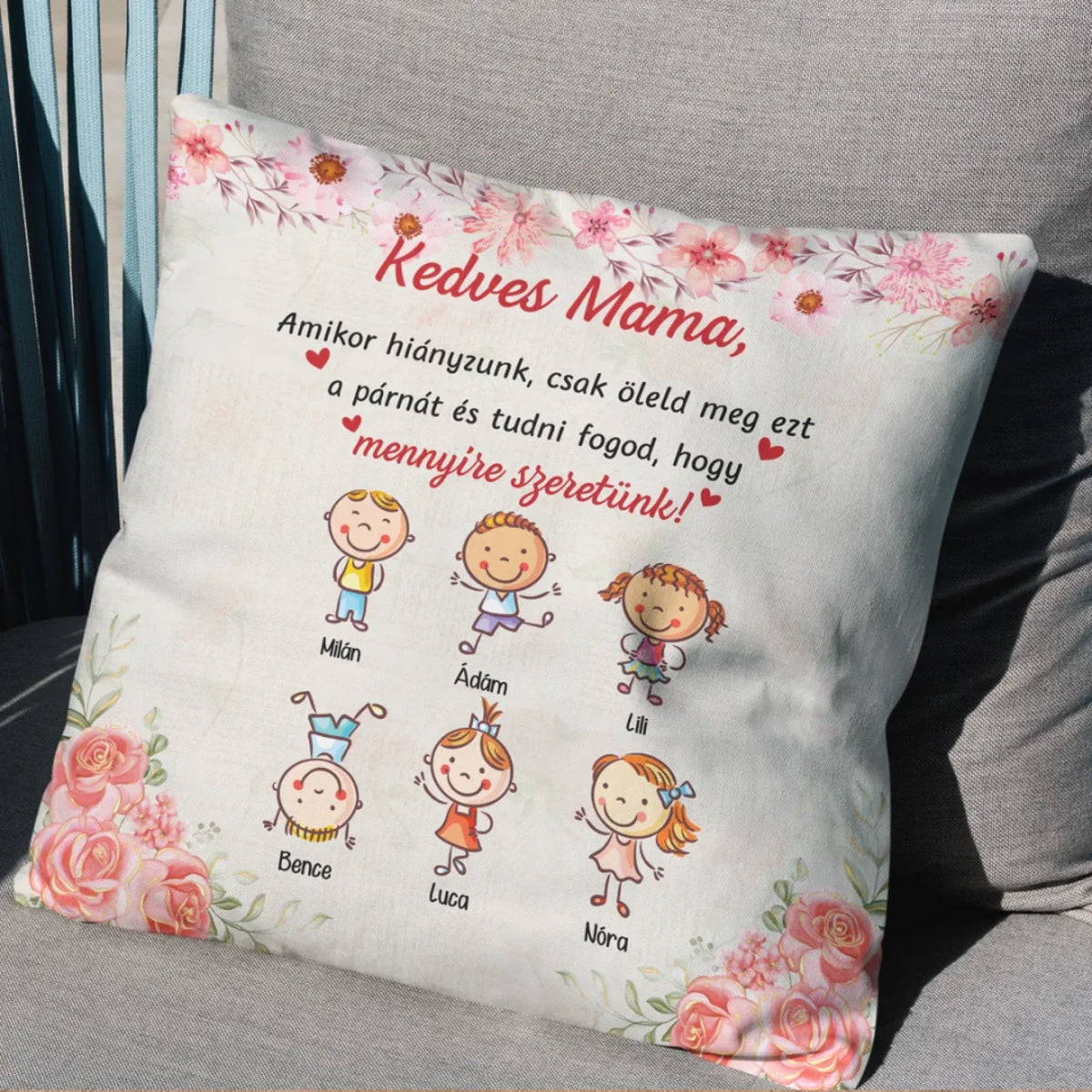 Egyedi párna Anyák napjára - Amikor hiányzunk2