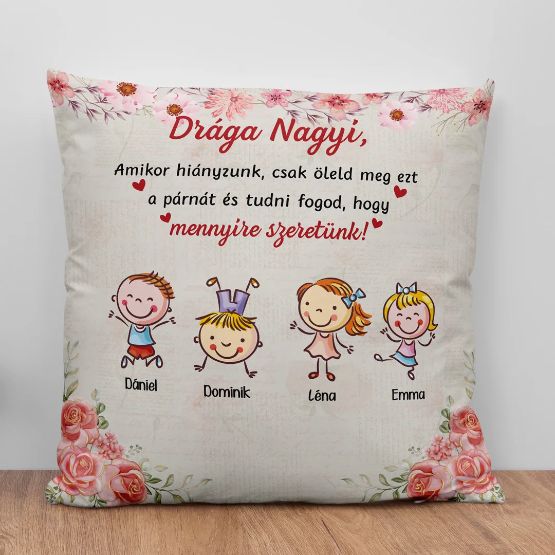 Egyedi párna Anyák napjára - Amikor hiányzunk