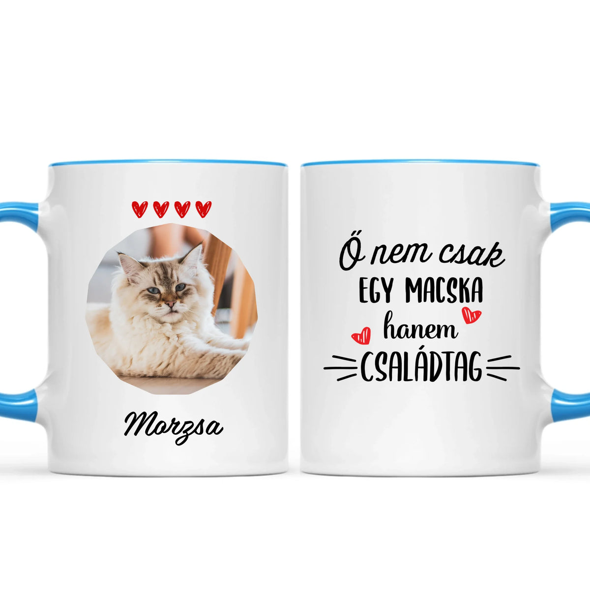 Egyedi saját fotós bögre gazdiknak - Ő nem csak egy macska