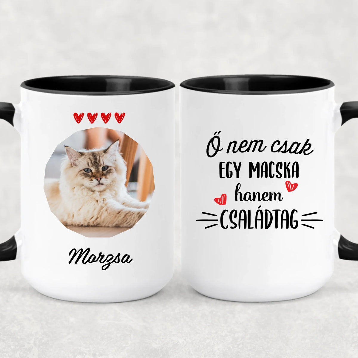 Egyedi saját fotós bögre gazdiknak - Ő nem csak egy macska