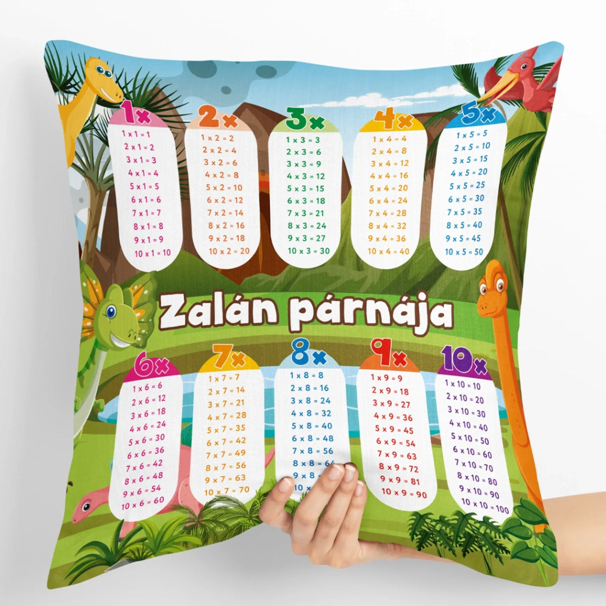 Egyedi tanulópárna gyermekeknek - szorzótábla5