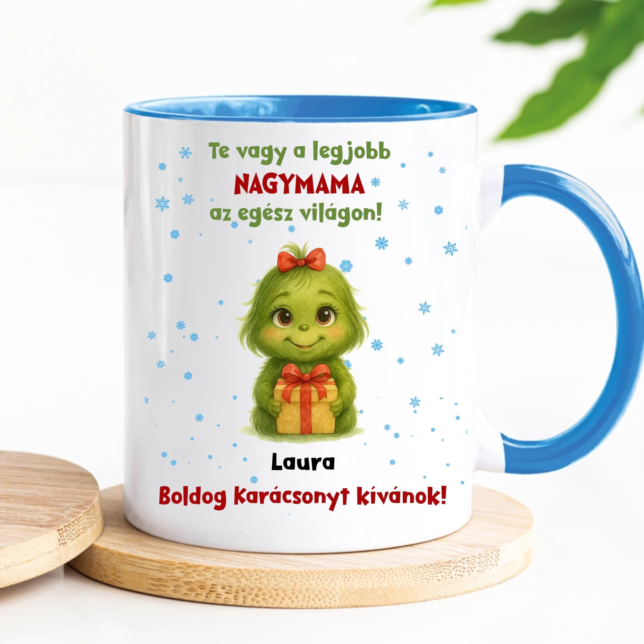 Egyedi karácsonyi grincses bögre - akár 8 gyermekkel