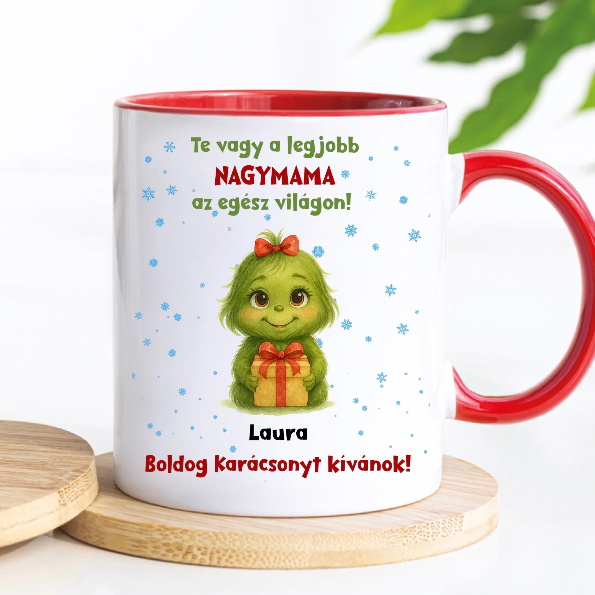Egyedi karácsonyi grincses bögre - akár 8 gyermekkel