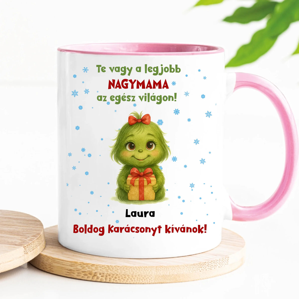 Egyedi karácsonyi grincses bögre - akár 8 gyermekkel