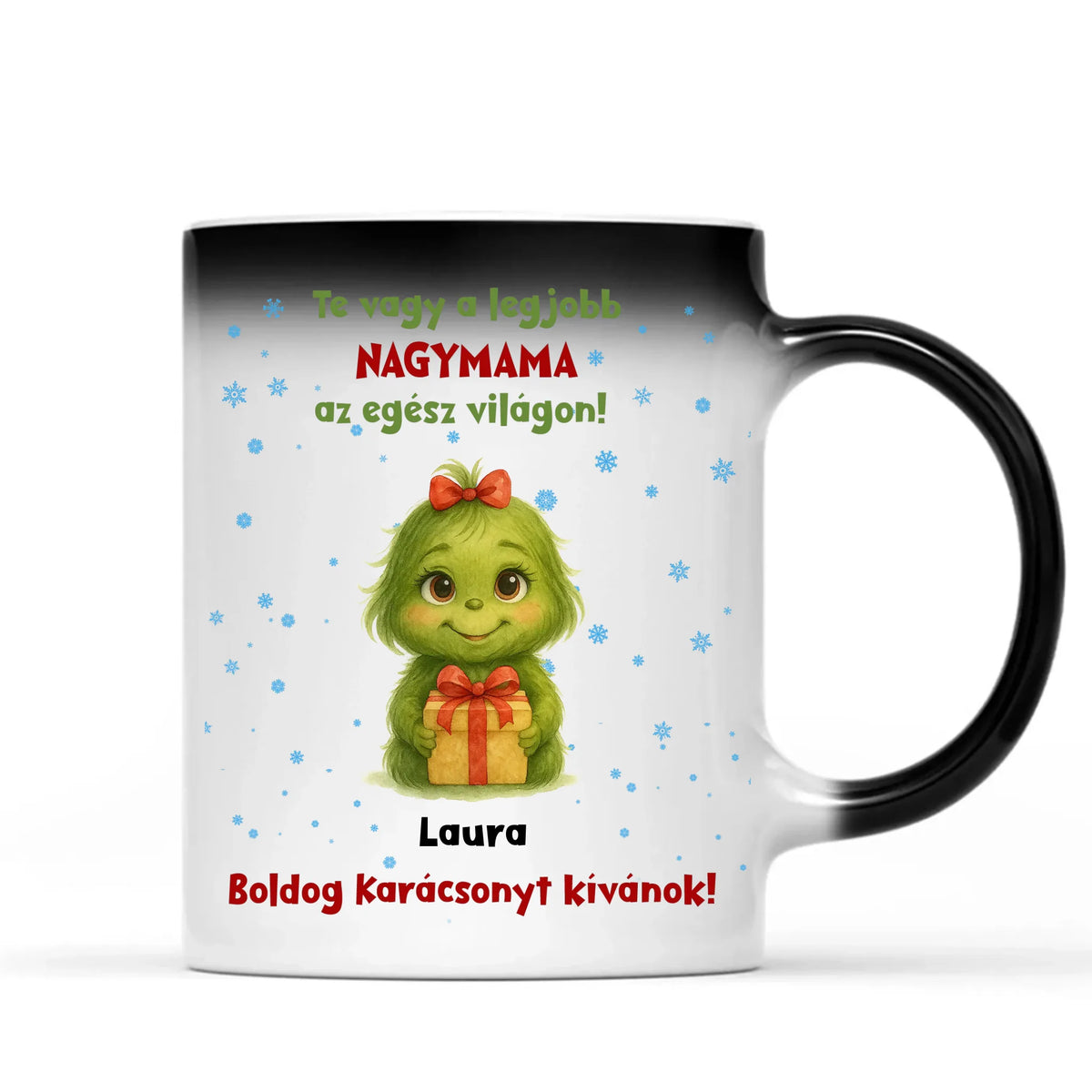 Egyedi karácsonyi grincses bögre - akár 8 gyermekkel