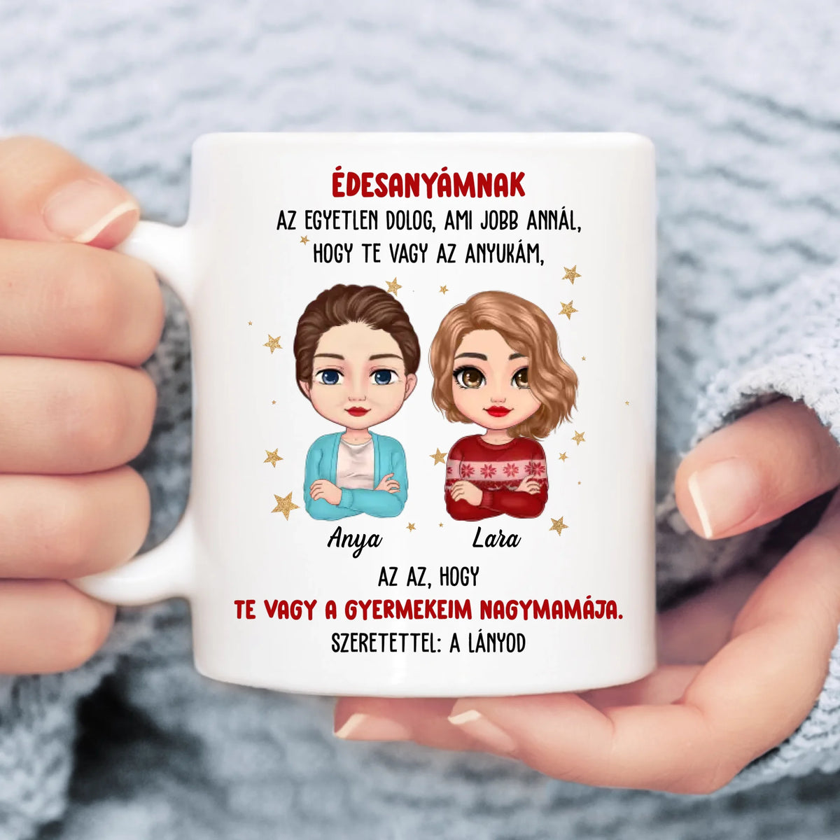 Egyedi karácsonyi bögre édesanyáknak - az egyetlen dolog