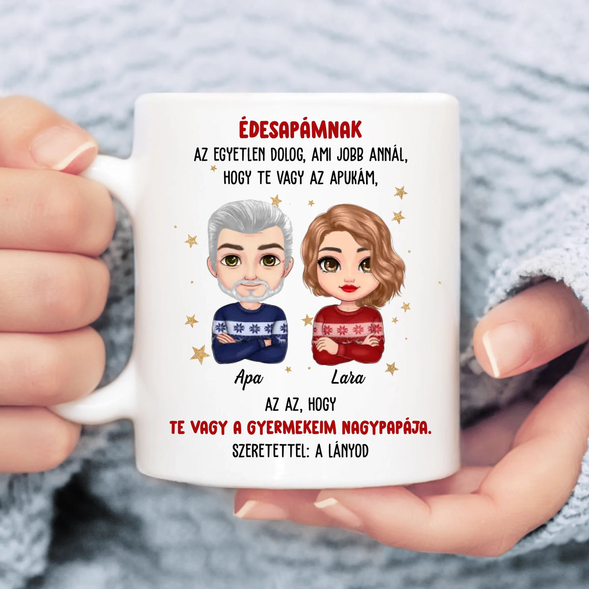 Egyedi karácsonyi bögre édesapádnak - az egyetlen dolog