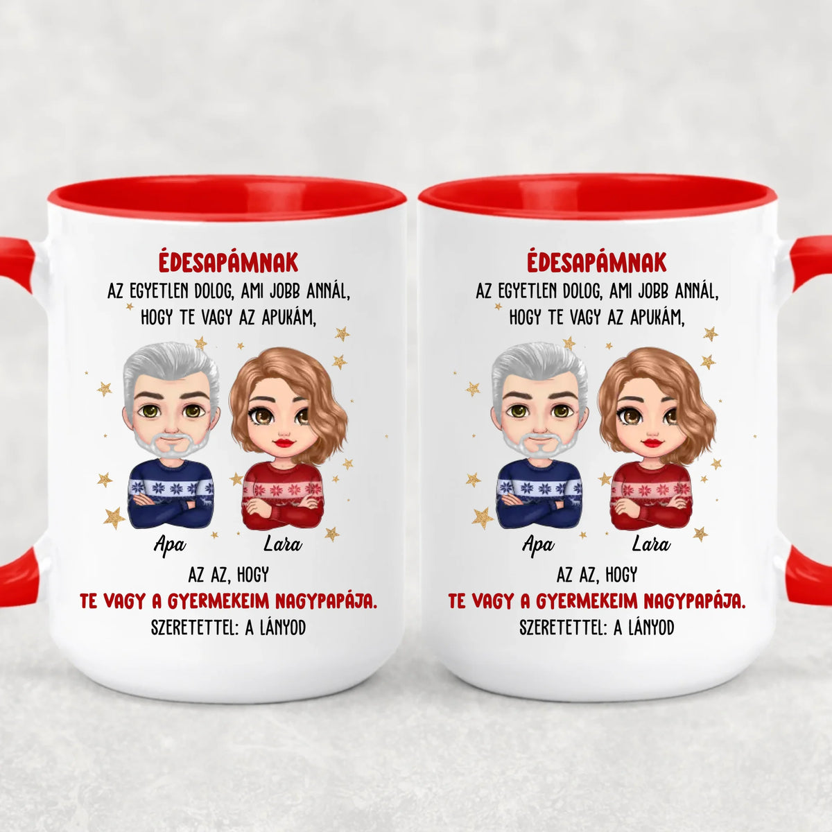 Egyedi karácsonyi bögre édesapádnak - az egyetlen dolog