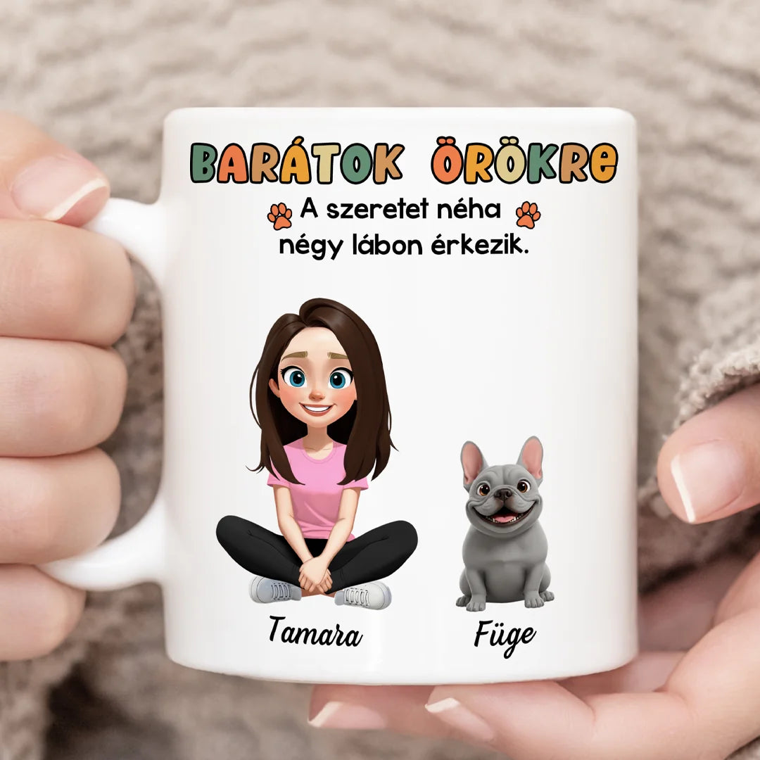 Egyedi bögre kutyás gazdiknak, akár 3 kutyával