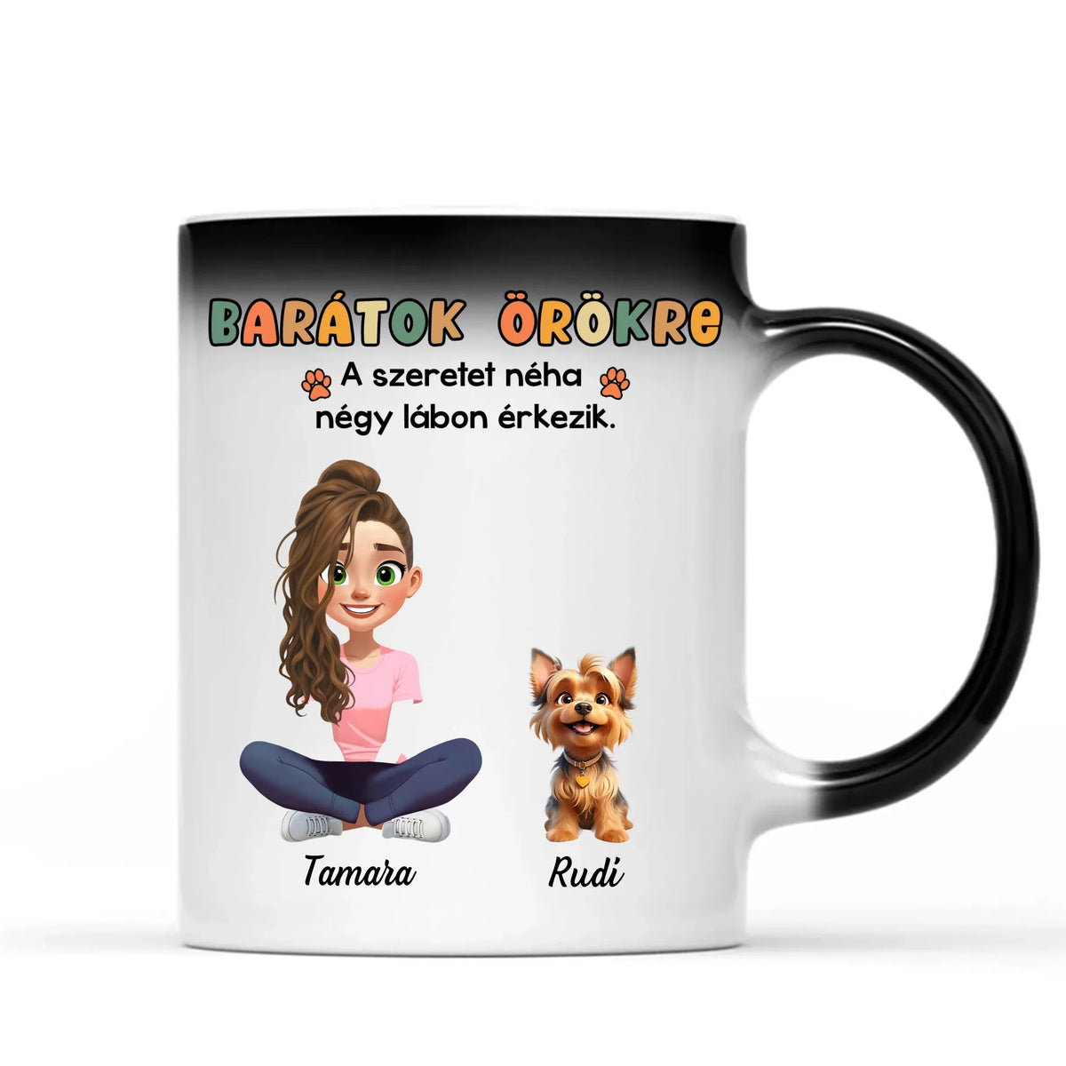 Egyedi bögre kutyás gazdiknak, akár 3 kutyával