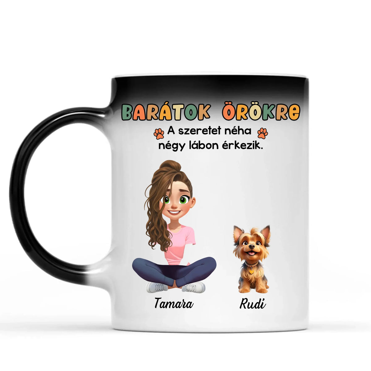 Egyedi bögre kutyás gazdiknak, akár 3 kutyával