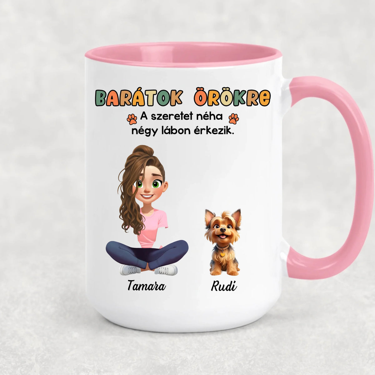 Egyedi bögre kutyás gazdiknak, akár 3 kutyával