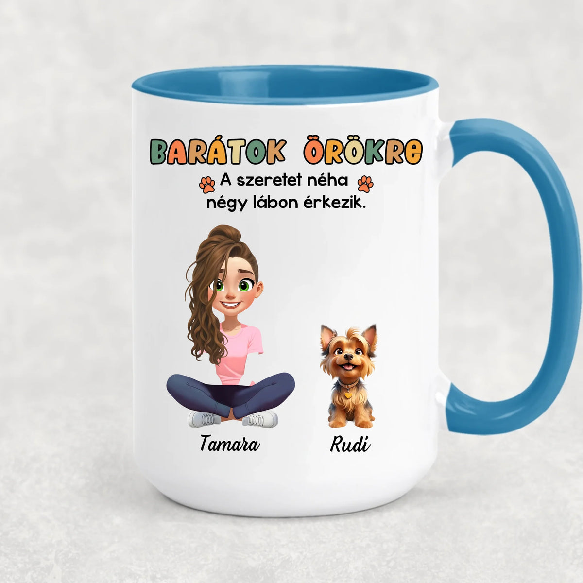 Egyedi bögre kutyás gazdiknak, akár 3 kutyával
