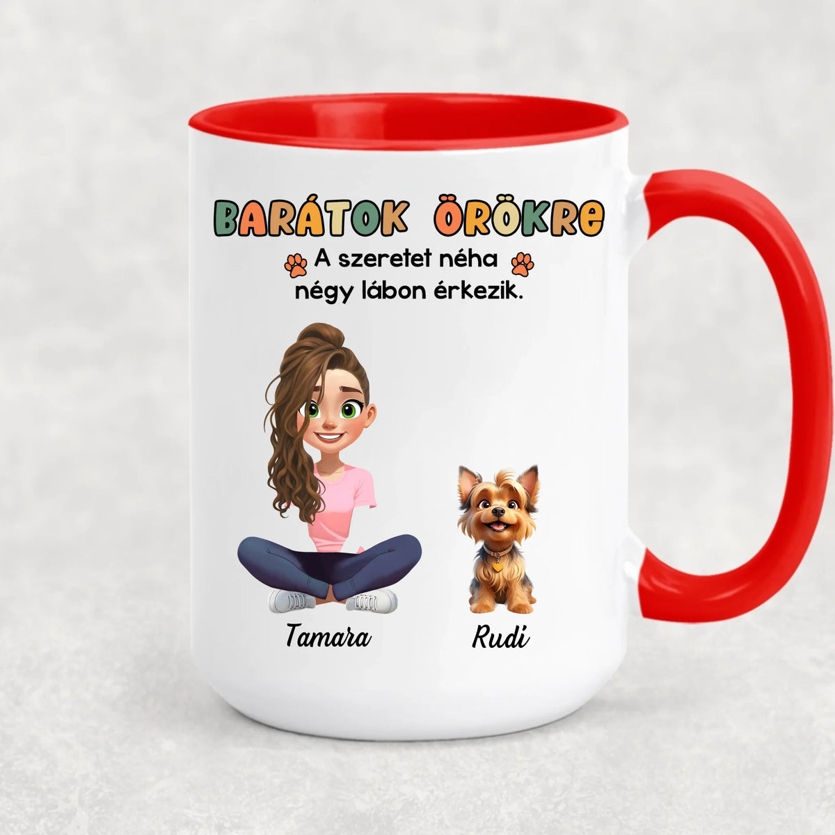 Egyedi bögre kutyás gazdiknak, akár 3 kutyával
