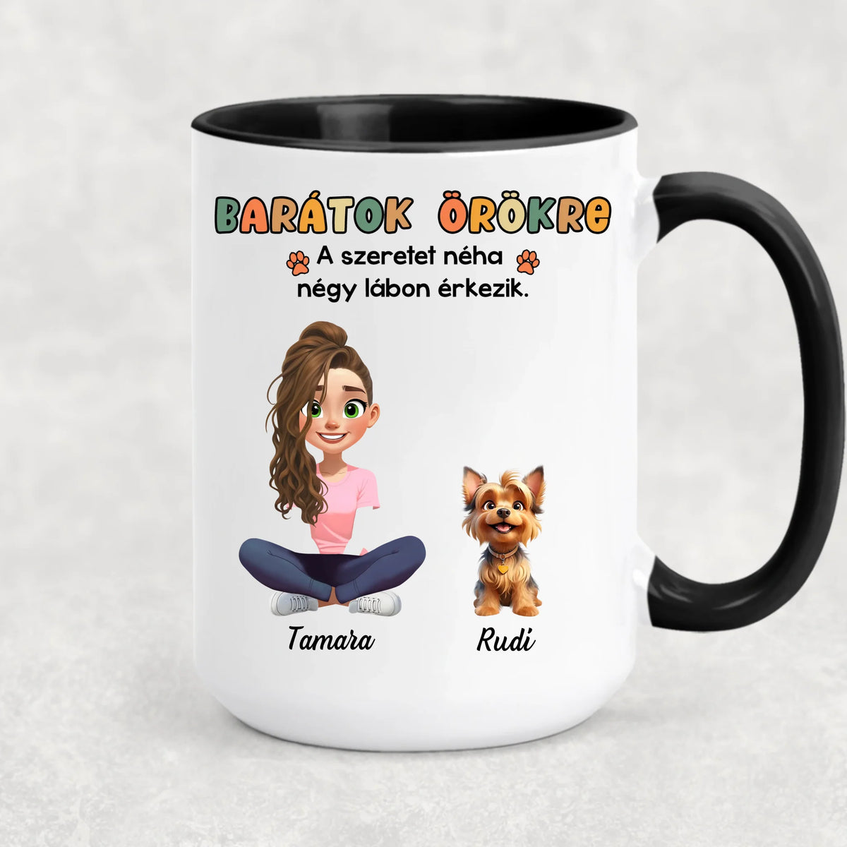 Egyedi bögre kutyás gazdiknak, akár 3 kutyával