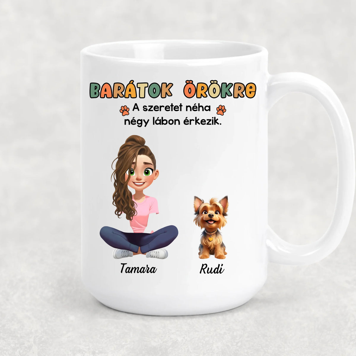 Egyedi bögre kutyás gazdiknak, akár 3 kutyával