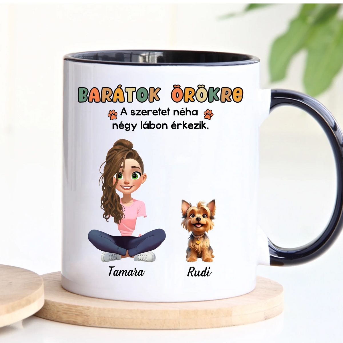 Egyedi bögre kutyás gazdiknak, akár 3 kutyával