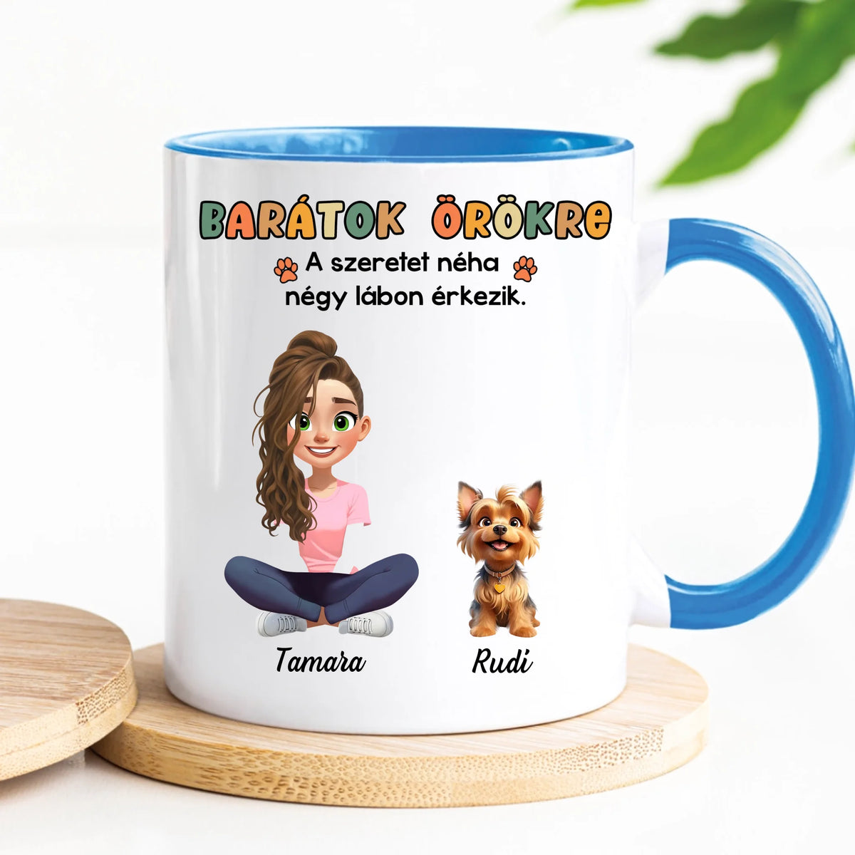 Egyedi bögre kutyás gazdiknak, akár 3 kutyával