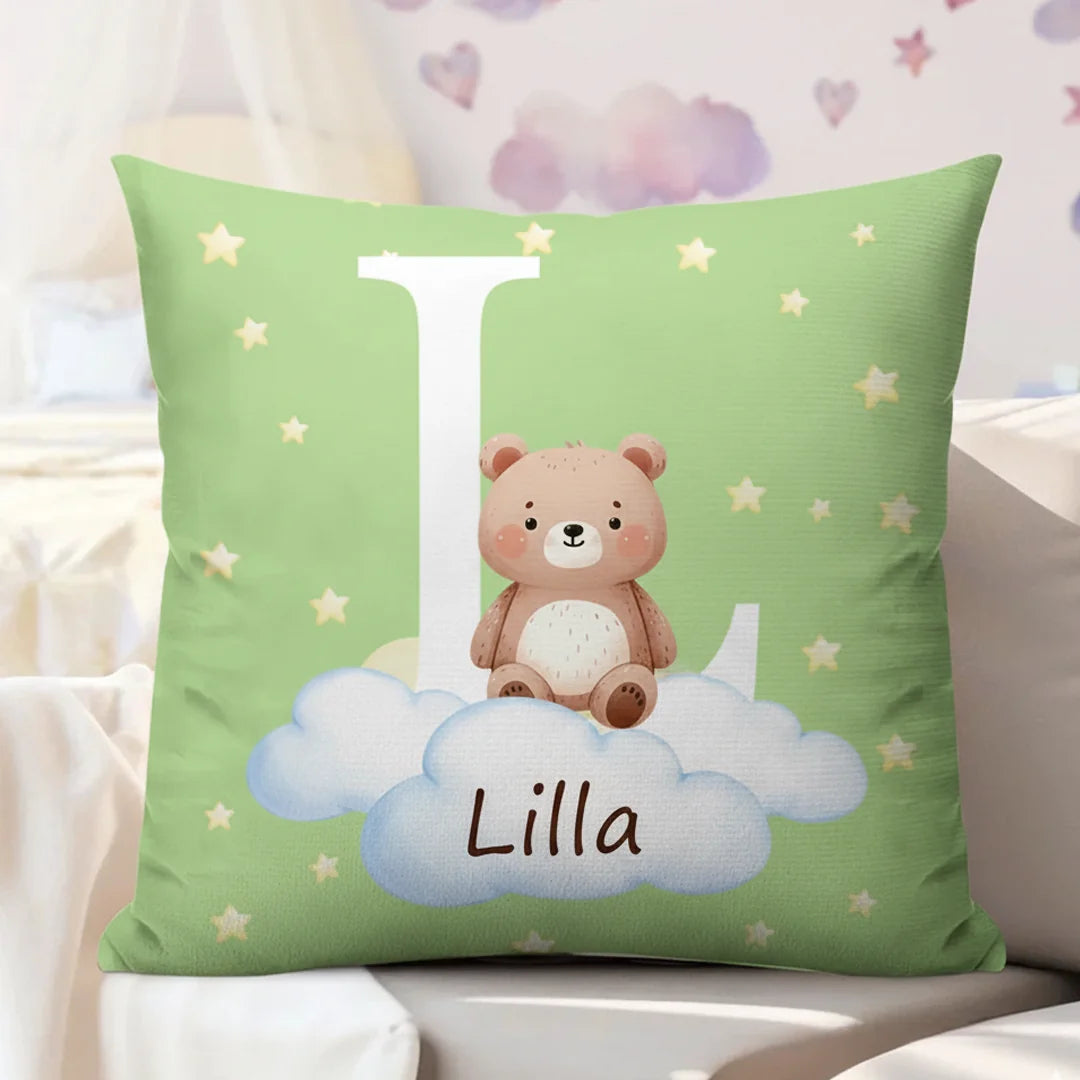 Egyedi párna gyerekeknek, saját névvel - cuki állatok