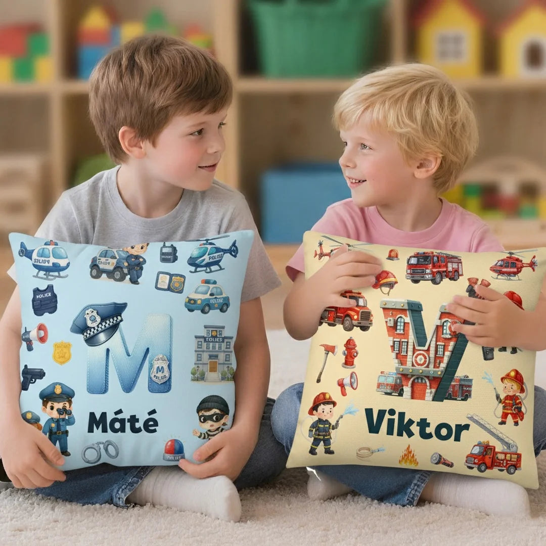 Egyedi párna gyerekeknek - saját névvel és monogrammal
