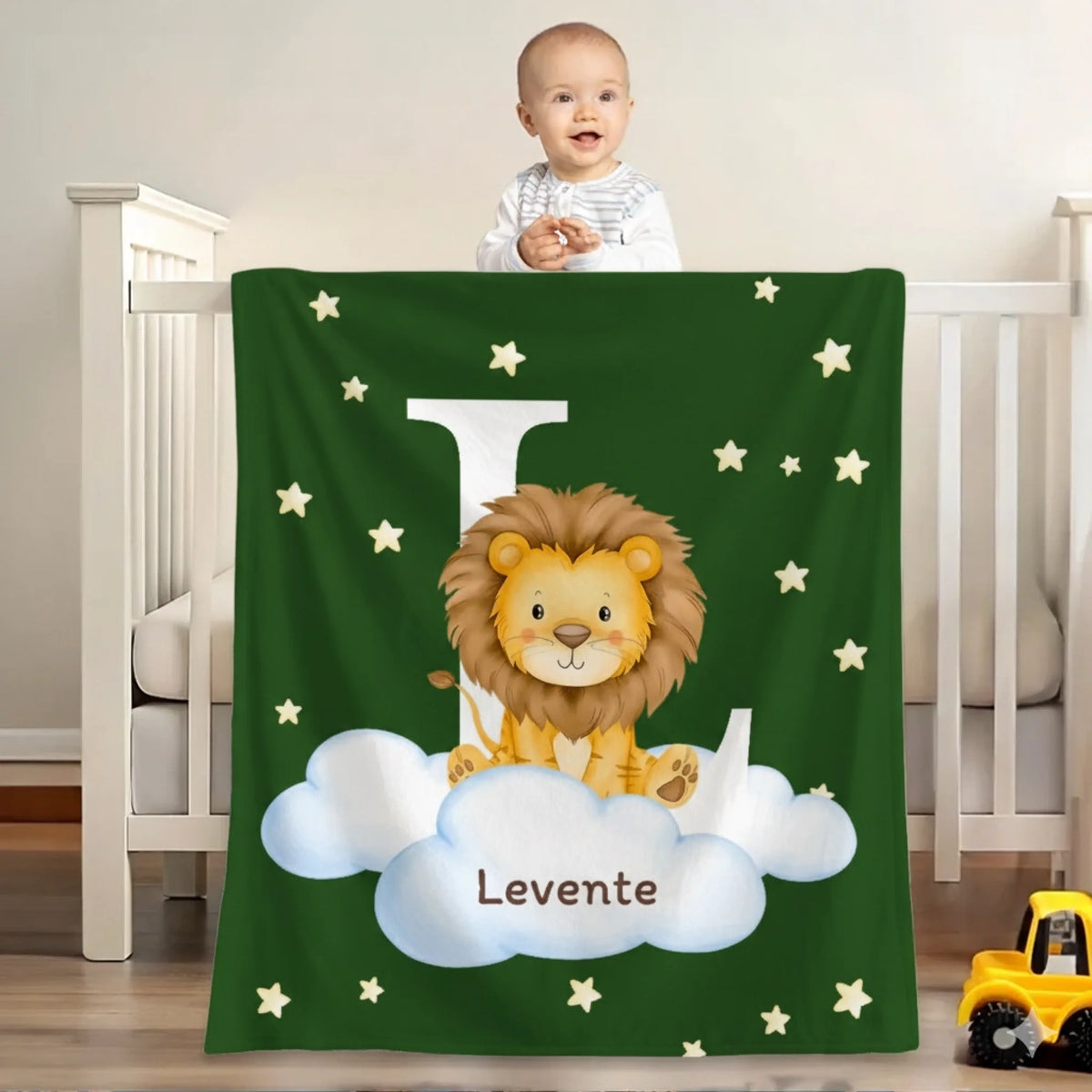 Egyedi pléd gyerekeknek, saját névvel - cuki állatok