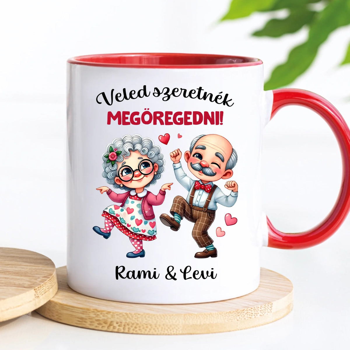 Egyedi bögre pároknak - cuki idős pár