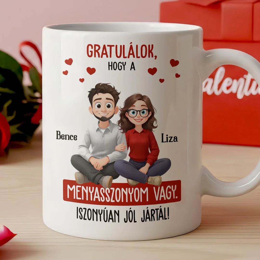 Egyedi bögre pároknak - Gratulálok, hogy