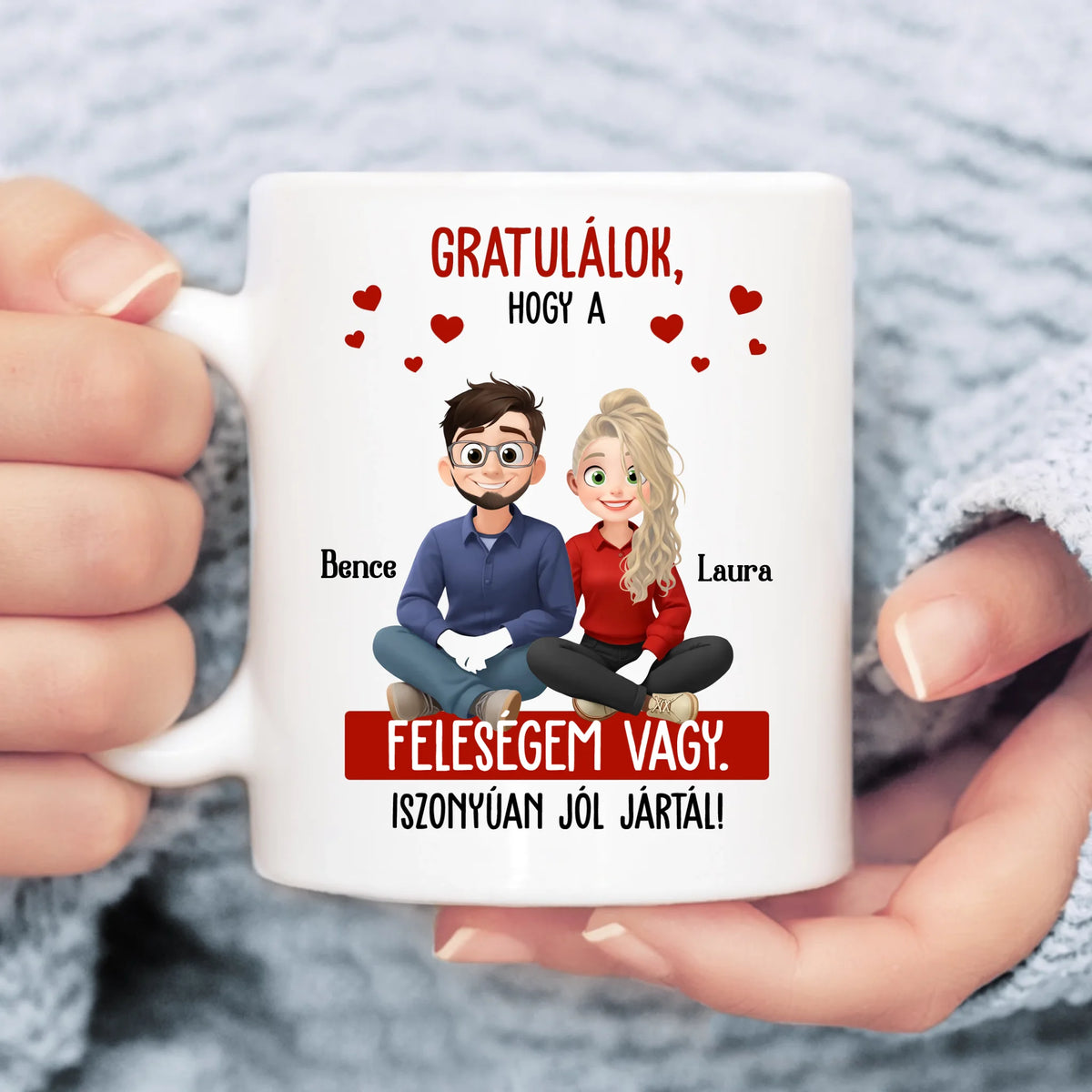 Egyedi bögre pároknak - Gratulálok, hogy