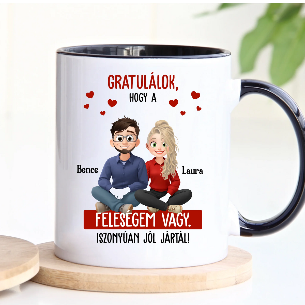 Egyedi bögre pároknak - Gratulálok, hogy
