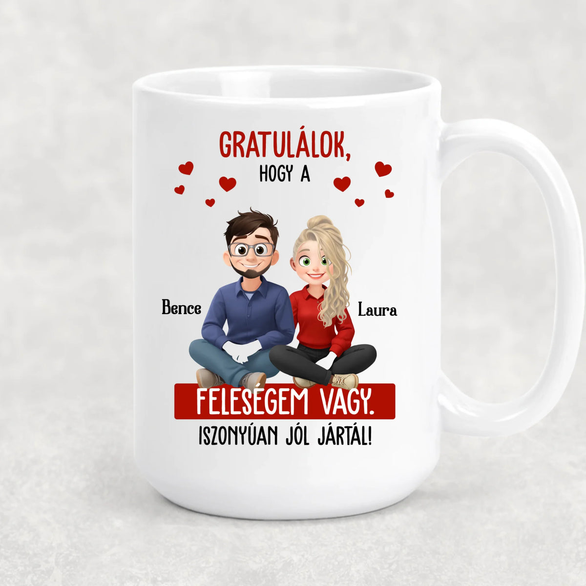 Egyedi bögre pároknak - Gratulálok, hogy