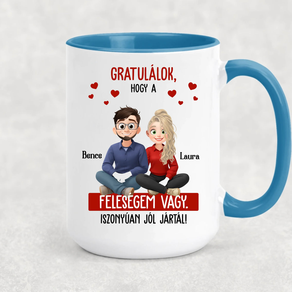 Egyedi bögre pároknak - Gratulálok, hogy