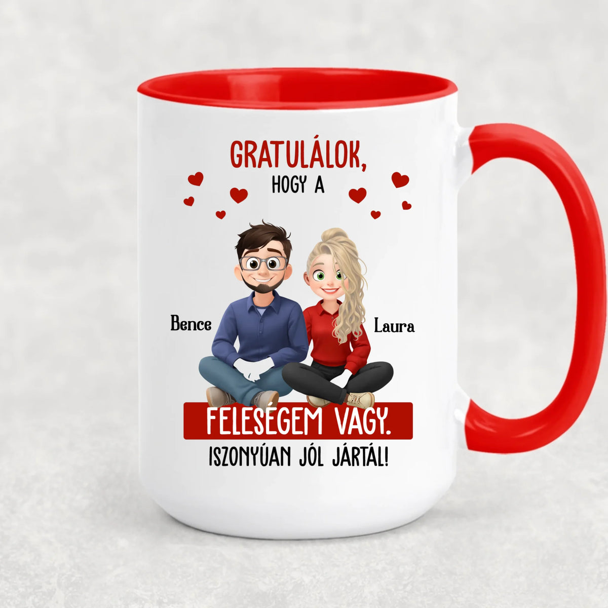 Egyedi bögre pároknak - Gratulálok, hogy