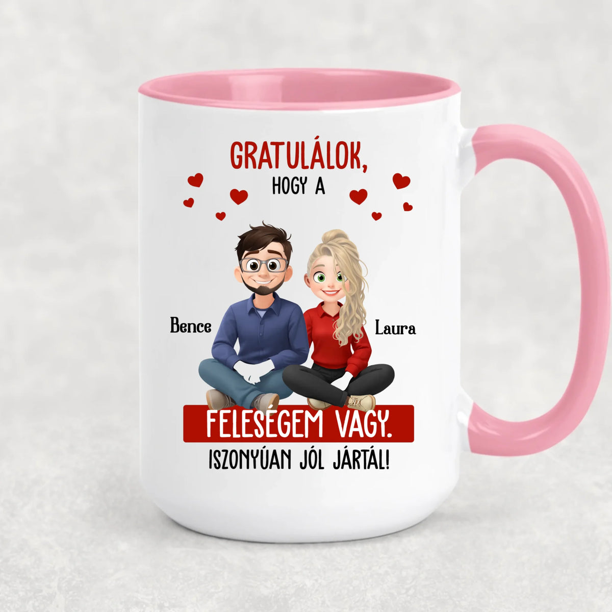 Egyedi bögre pároknak - Gratulálok, hogy