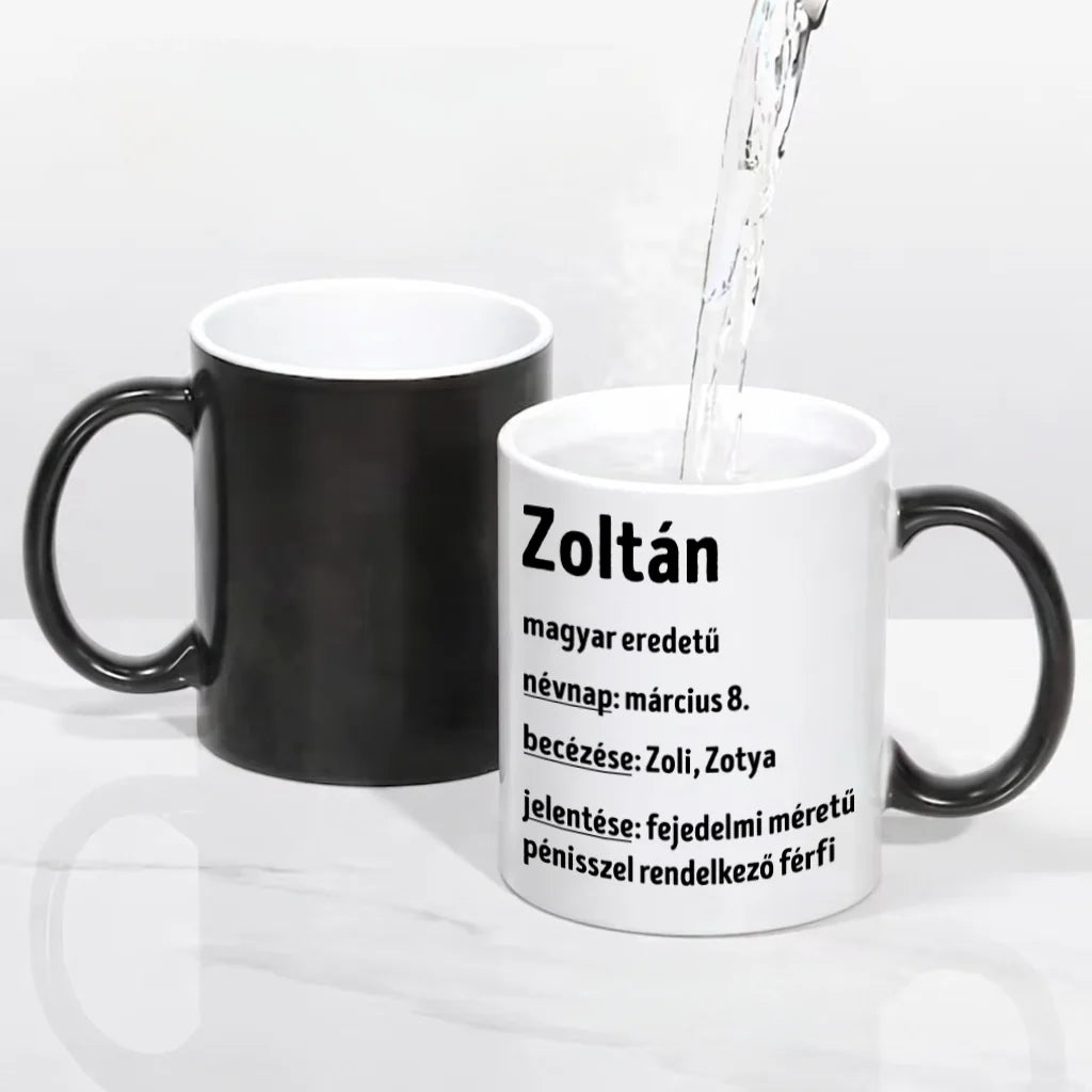 Egyedi vicces névnapi bögre férfiaknak