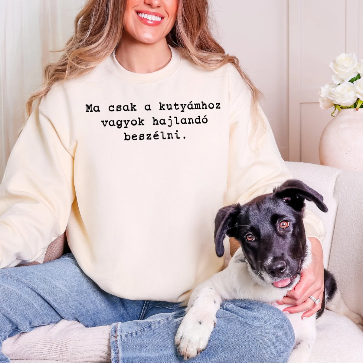 Egyedi pulóver gazdiknak, akár 8 kutyával - Ma csak a kutyámhoz beszélek