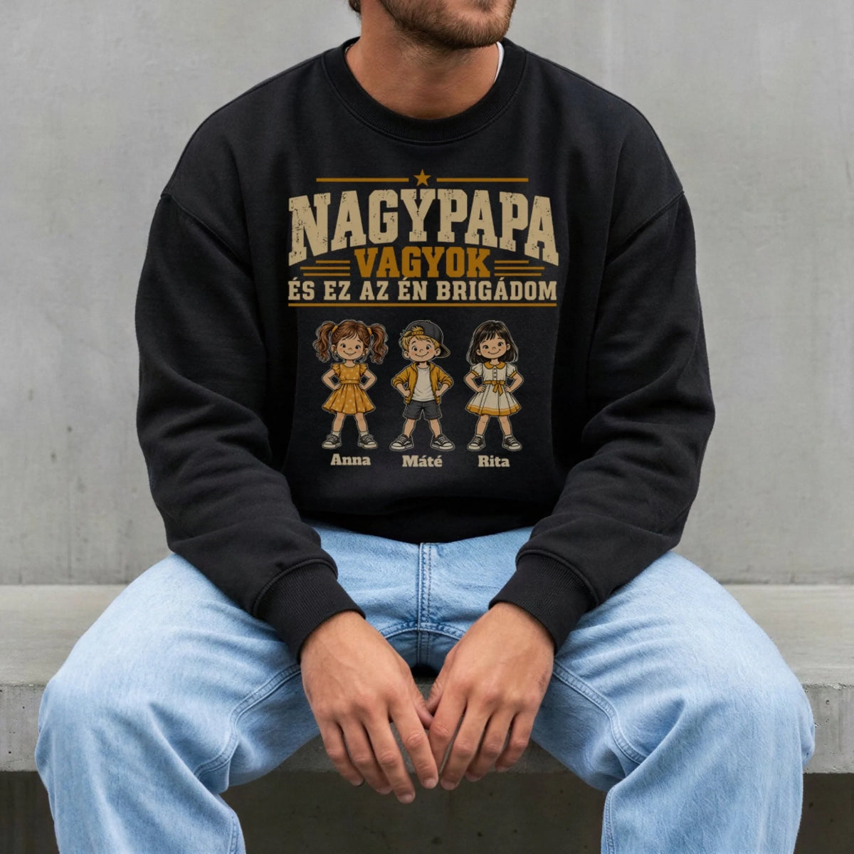 Egyedi pulóver nagypapáknak - Ez az én brigádom3