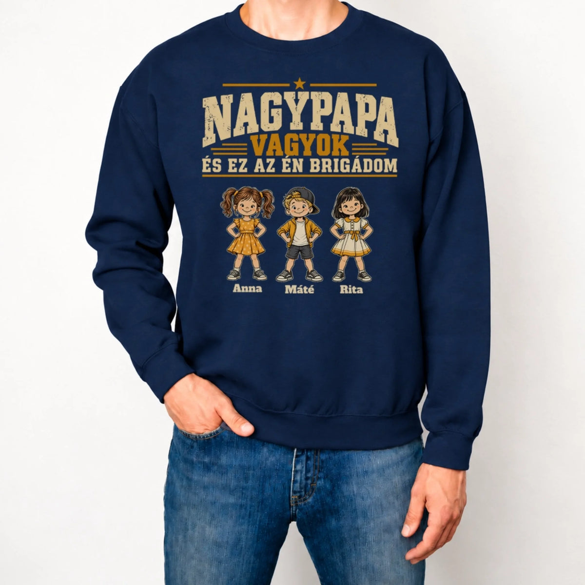 Egyedi pulóver nagypapáknak - Ez az én brigádom2