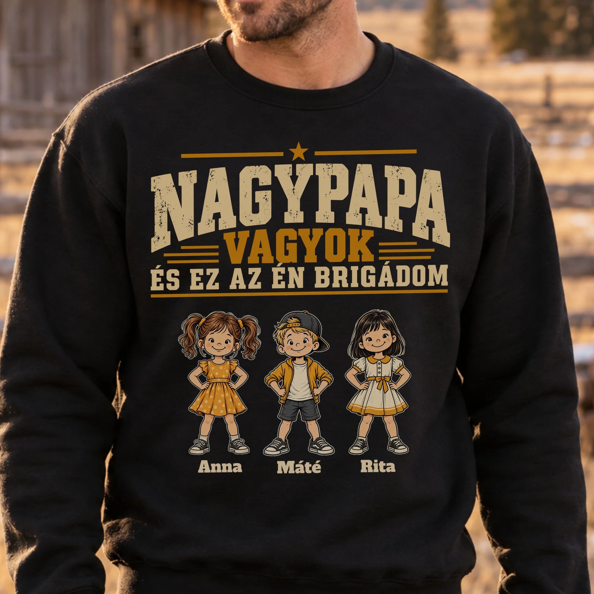 Egyedi pulóver nagypapáknak - Ez az én brigádom